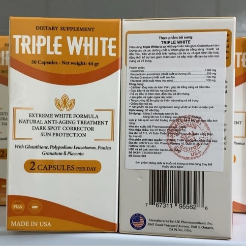 Review viên uống dưỡng trắng da Triple White