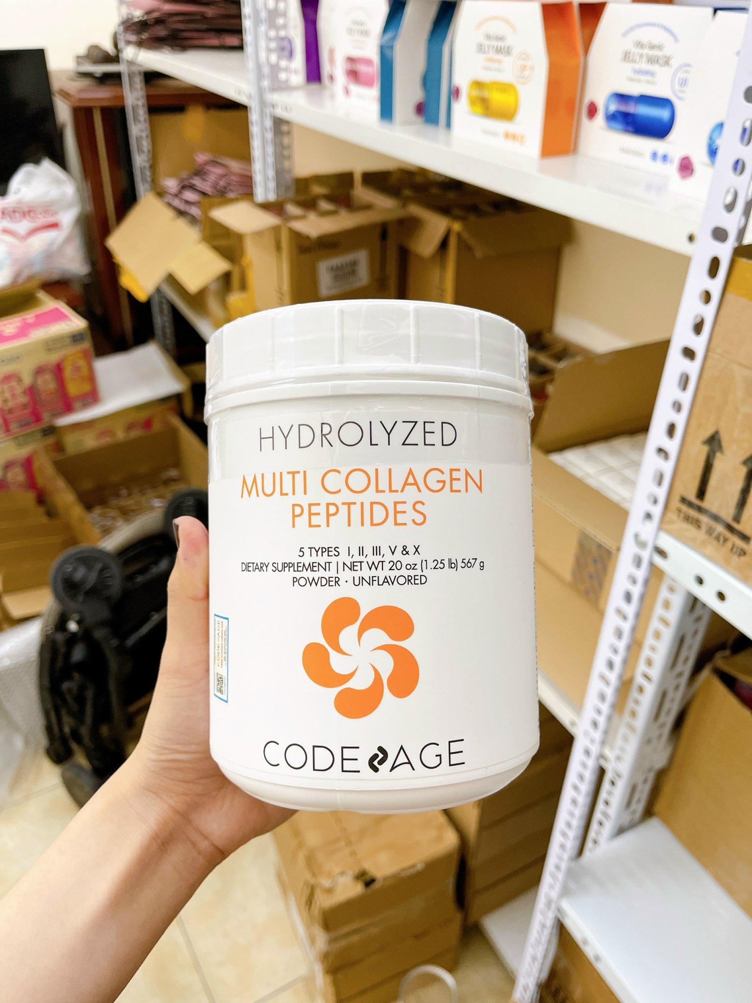 Bột Collagen Code age Hydrolyzed Multi 567ml màu Cam